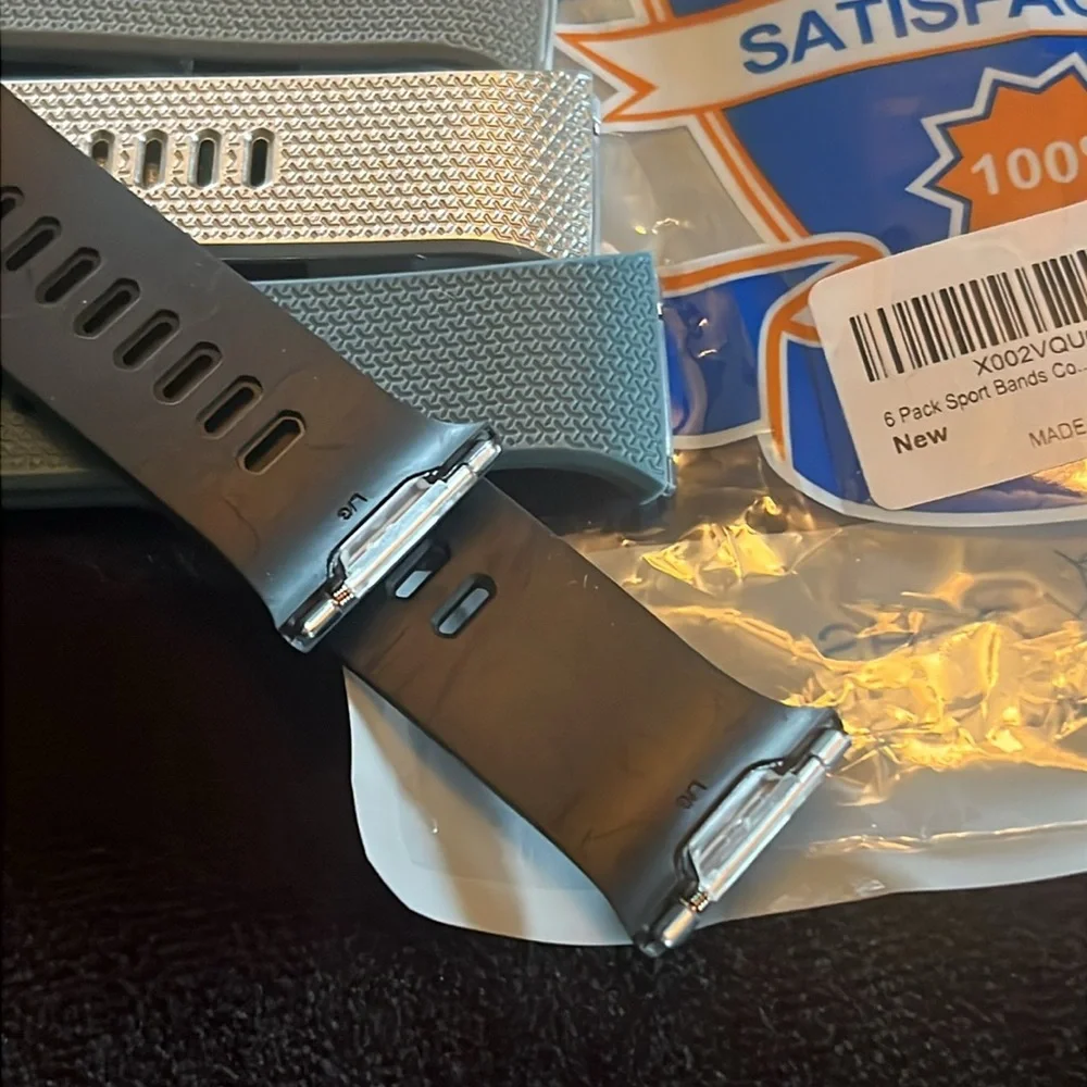 Set of 5 Textured Large Replacement Bands Bands (FitBit)